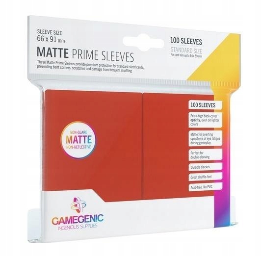 Gamegenic: Matte Prime CCG Sleeves 66x91mm Red