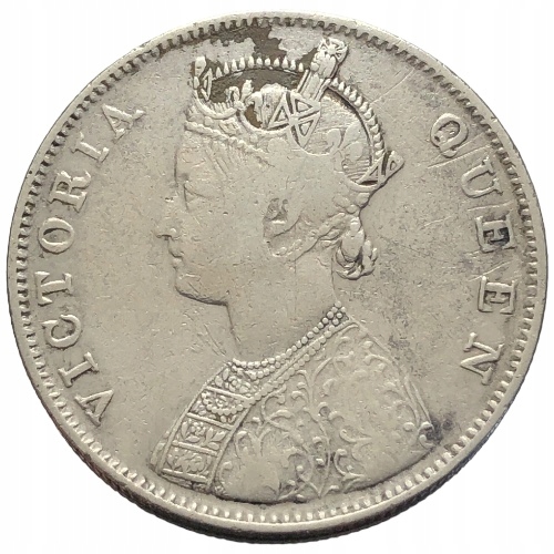 65147. Indie Brytyjskie - 1 rupia - 1862r. - Ag (11.47 g/30 mm)