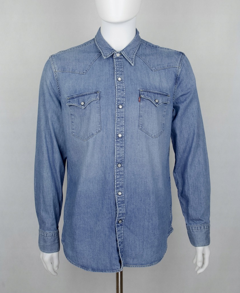 KOSZULA LEVI'S DENIM JEANS JEANSOWA WESTERN L