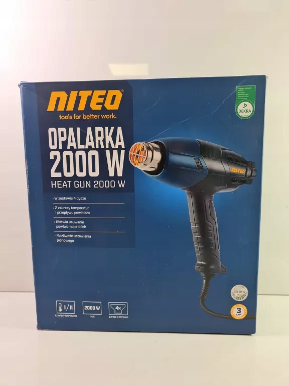 PALARKA NITEO TOOLS 2000 W 220 V 600 °C PUD