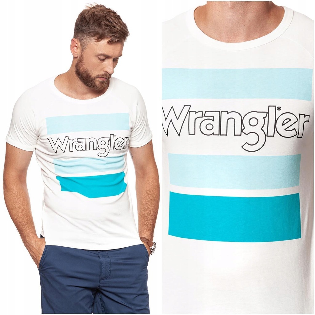 WRANGLER OFFWHITE TEE MĘSKI T-SHIRT KOSZULKA XL