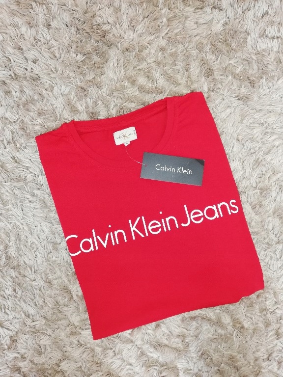 Czerwona koszulka T-shirt Calvin Klein XXL