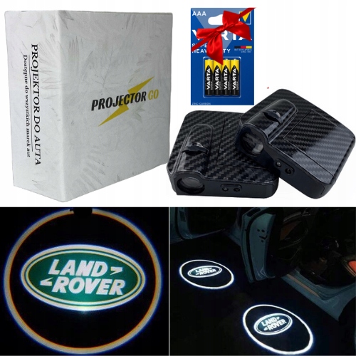 LAND ROVER LED LOGO PROJEKTOR Defender Evoque Sport Velar + GRATIS BATERIE
