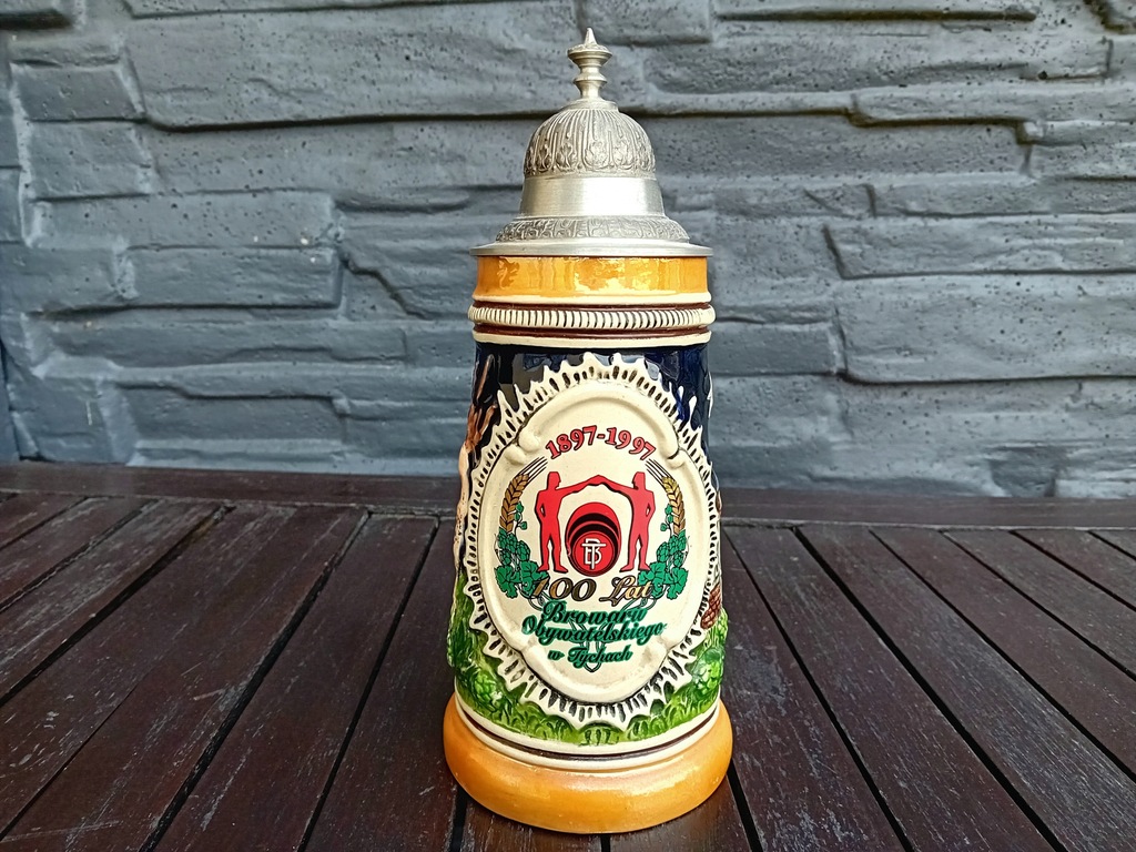 KUFEL BROWAR TYCHY 100-LAT BROWARU OBYWATELSKIEGO św.HUBERT - MIKOŁÓW