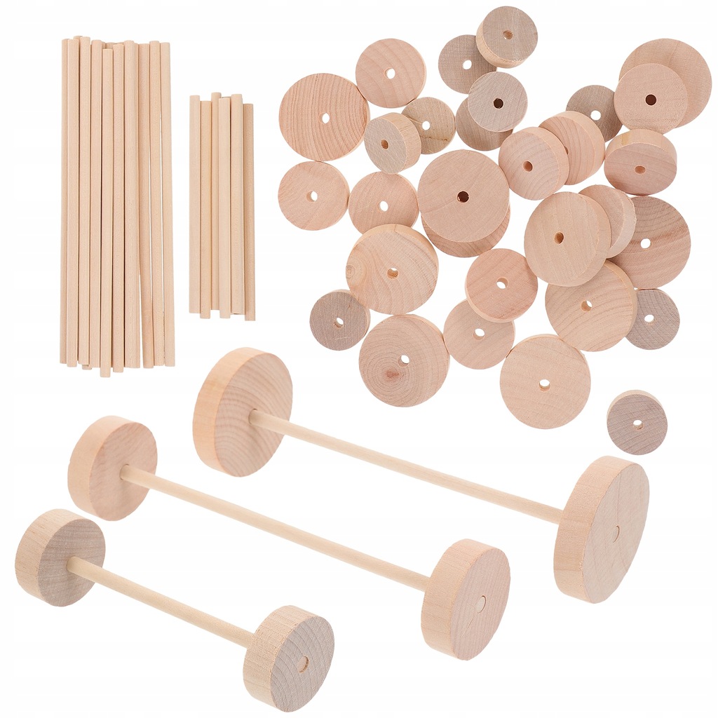 1 Set of Mini Wood Wheel Accessories Wood Craft