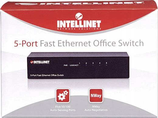 Switch 5 Portów RJ-45 10/100 Mbit/s - INTELLINET