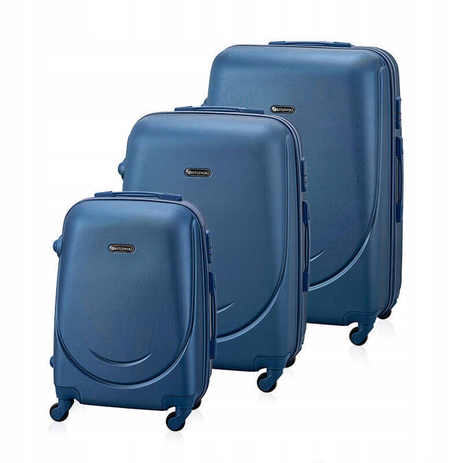 Zestaw walizek BETLEWSKI ZEST BWA-001 3 niebieski