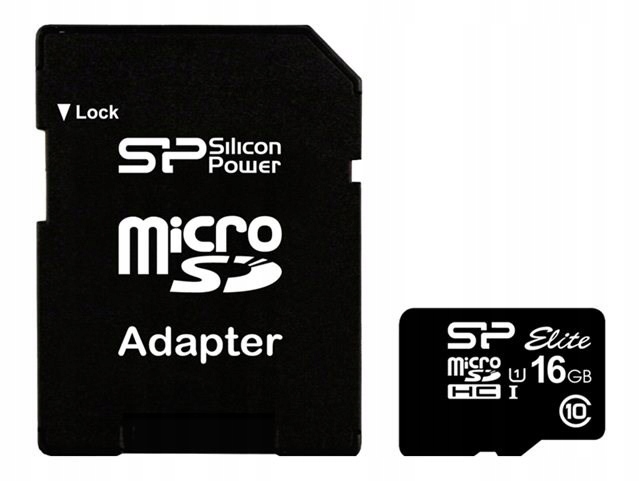 Karta pamięci SILICON POWER microSDHC 16 GB Adapte