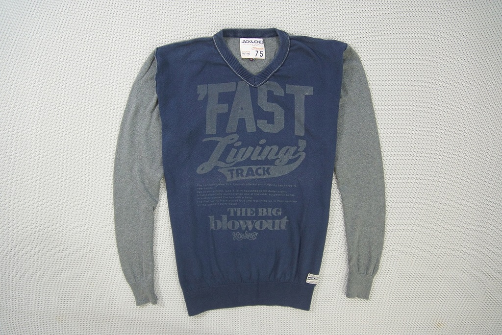 JACK&JONES * BAWEŁNIANY SWETER V-NECK * R. XL