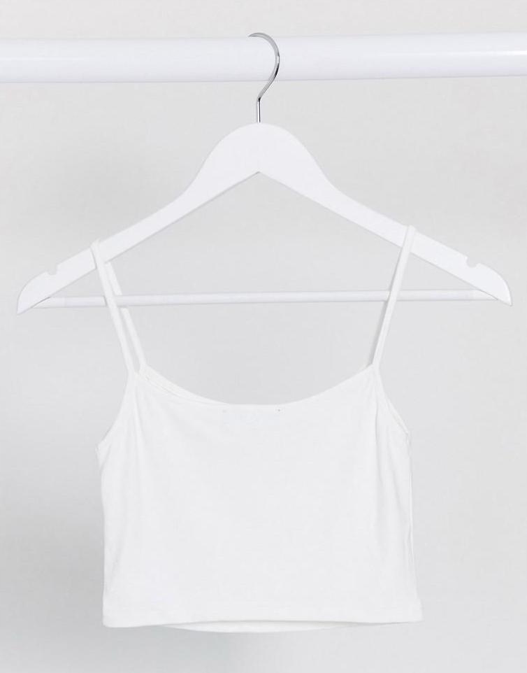 P6A151 BERSHKA__NX8 CROP TOP RAMIĄCZKA__M