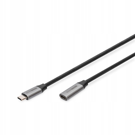 Przedłużacz USB-C żeński-męski 1 m czarny Digitus DB-300230-010-S