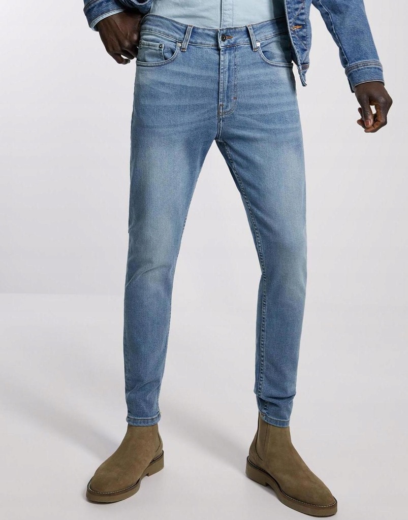 02E054 ZARA MAN__MK4 SPODNIE JEANS SKINNY__W32