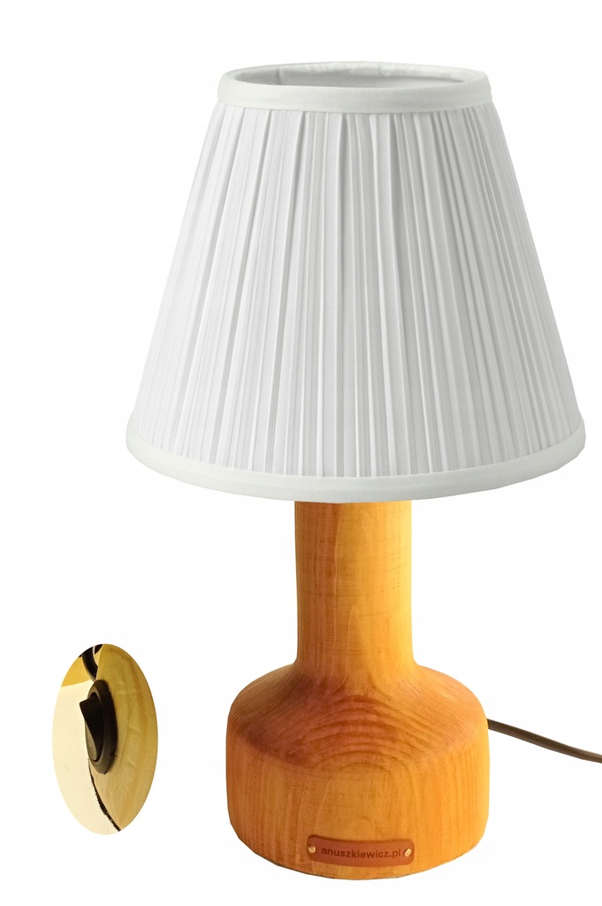 Lampka nocna z drewna na biurko do SYPIALNI