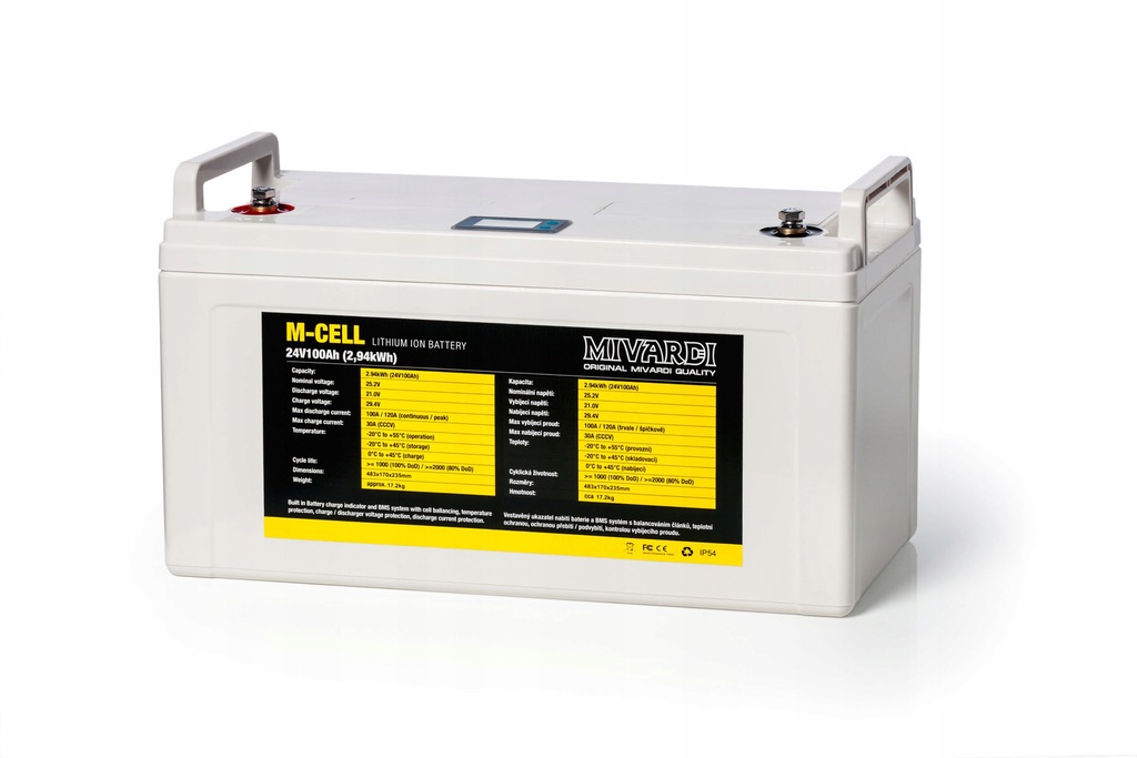 Mivardi - Lithium battery M-CELL 24V 100Ah
