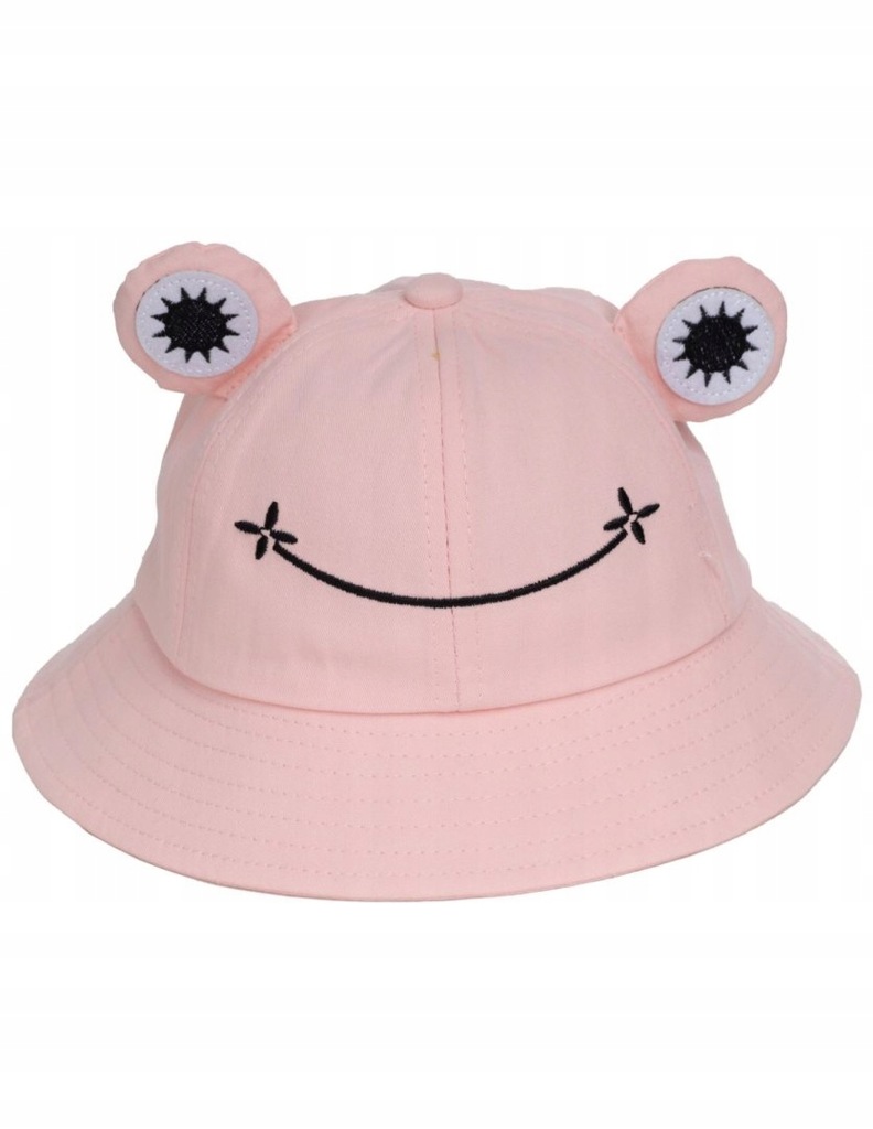 Kapelusz czapka rybacki żaba bucket hat różowy