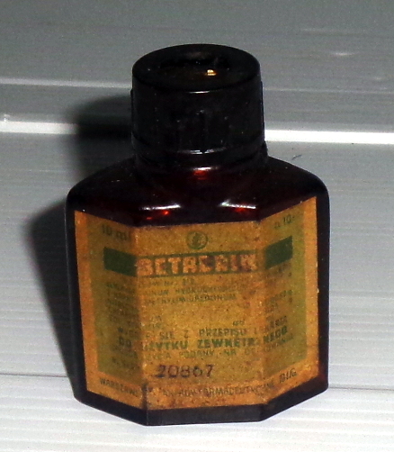 BETADRIN Polfa - stary flakon apteczny z 1967r.