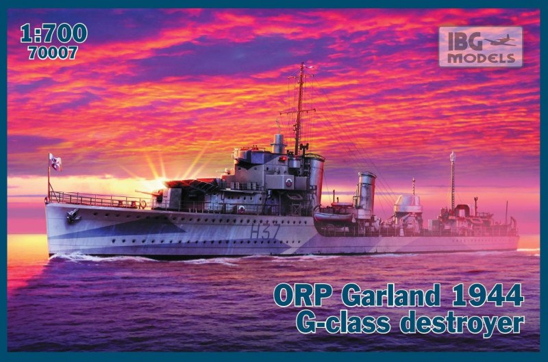 Model plastikowy ORP Garland 1944 G-class Niszczyc