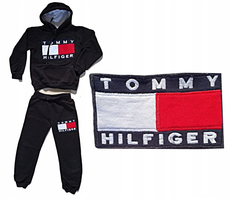 MD czarny dres Tommy Hilfiger 134/140 7-8 lat