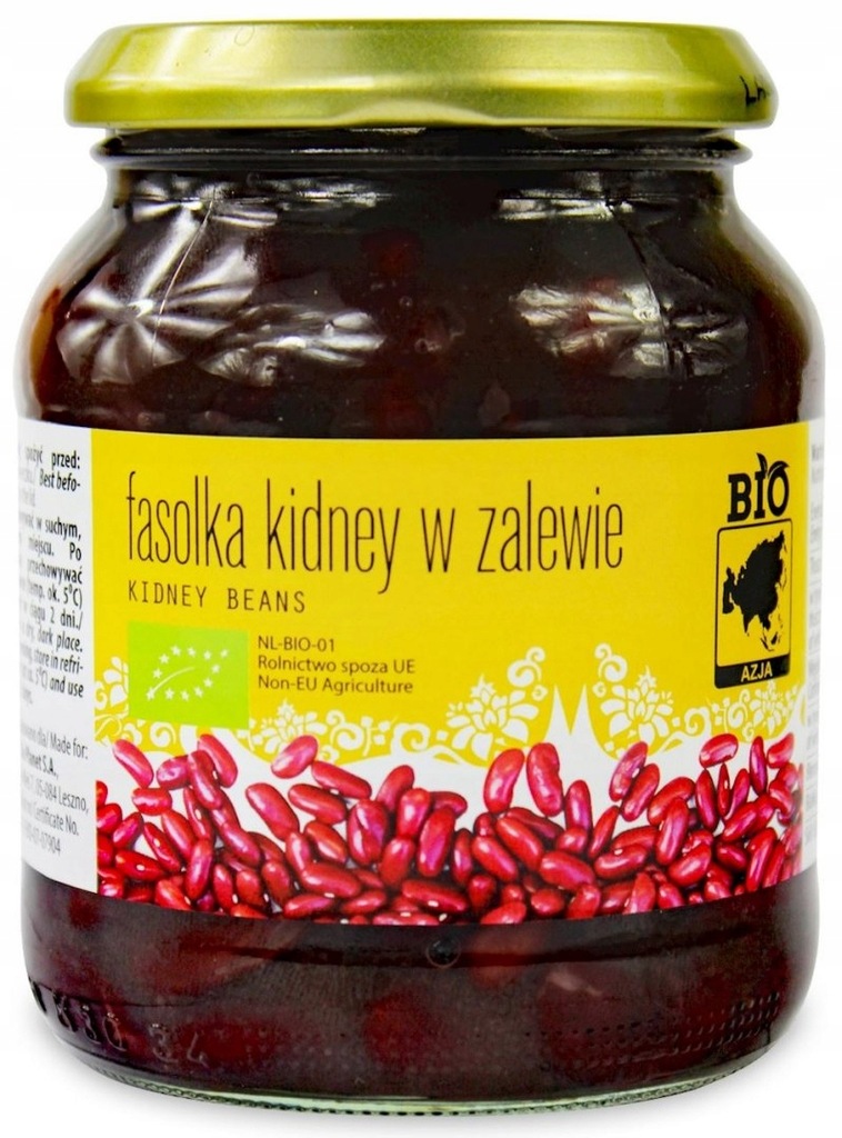 FASOLKA KIDNEY W ZALEWIE W SŁOIKU BIO 360 g (240 g