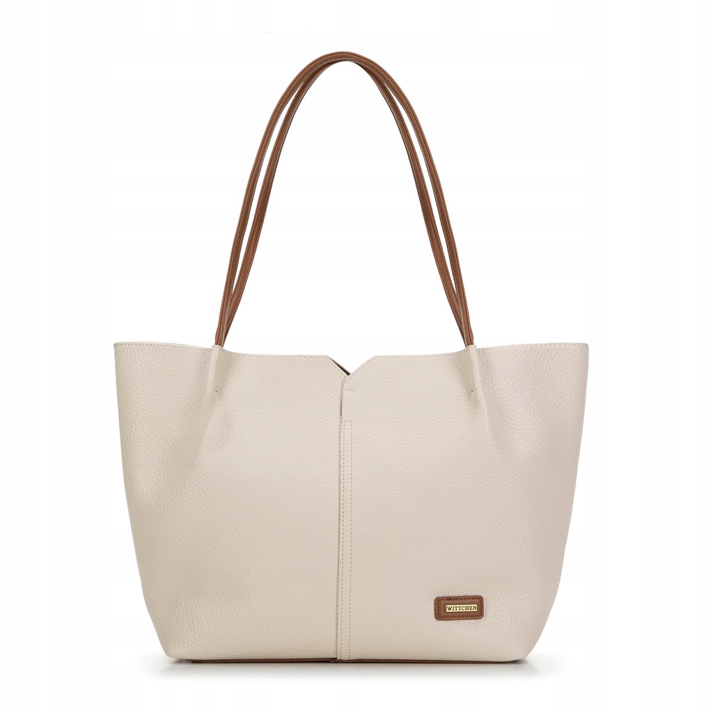WITTCHEN torebka shopperka z ekoskóry kremowa