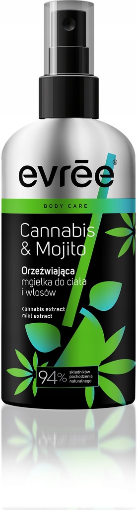 Evree Cannabis Mojito Orzeźwiająca mgiełka d/ciała