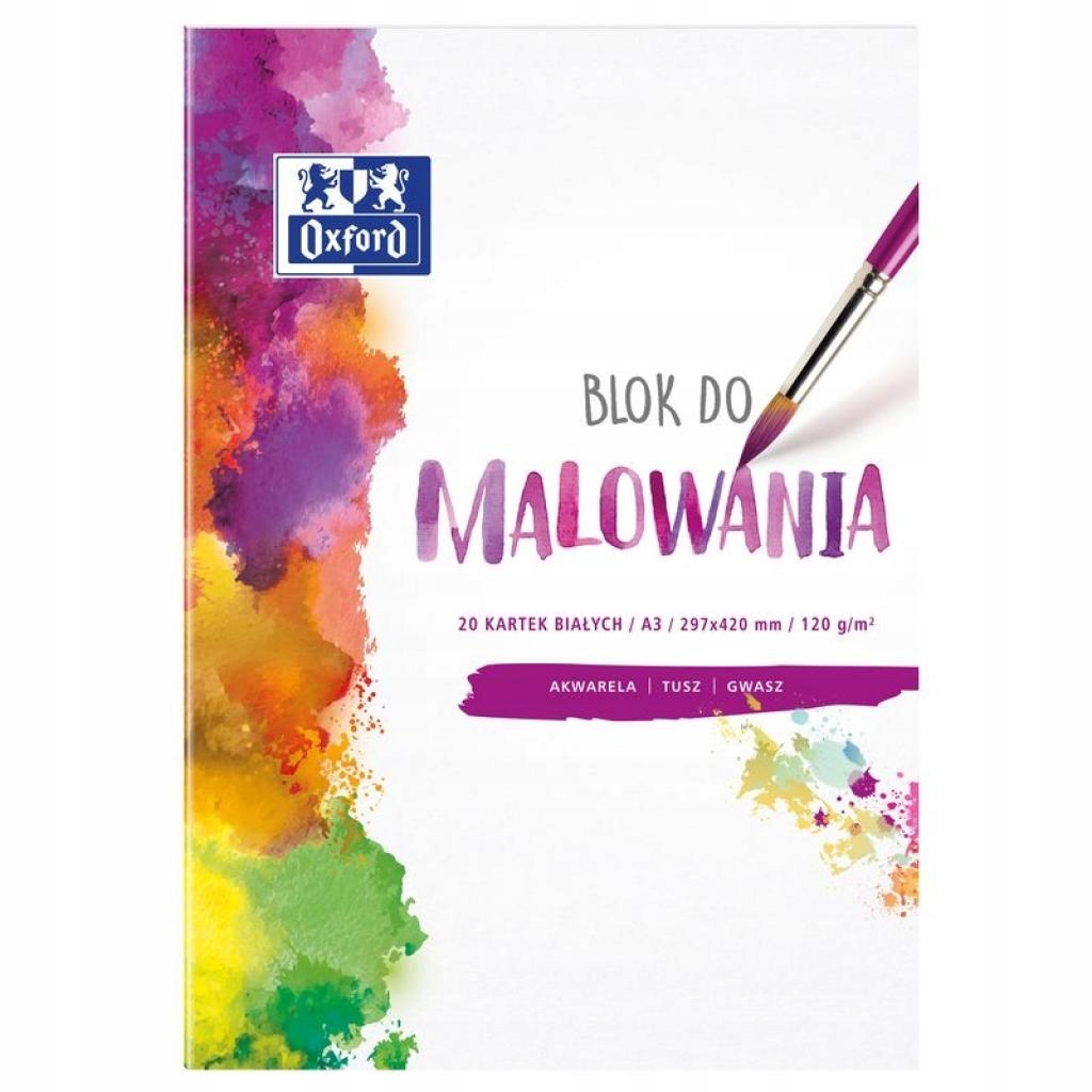 Blok do malowania Oxford A3/20k biały