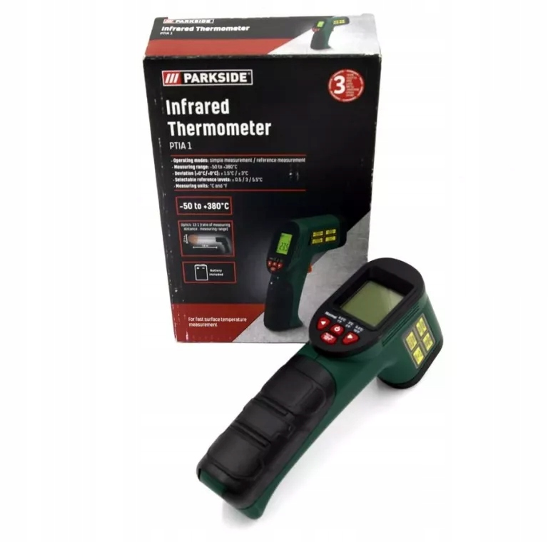 Parkside Infrared Thermometer fast surface temperature measurement