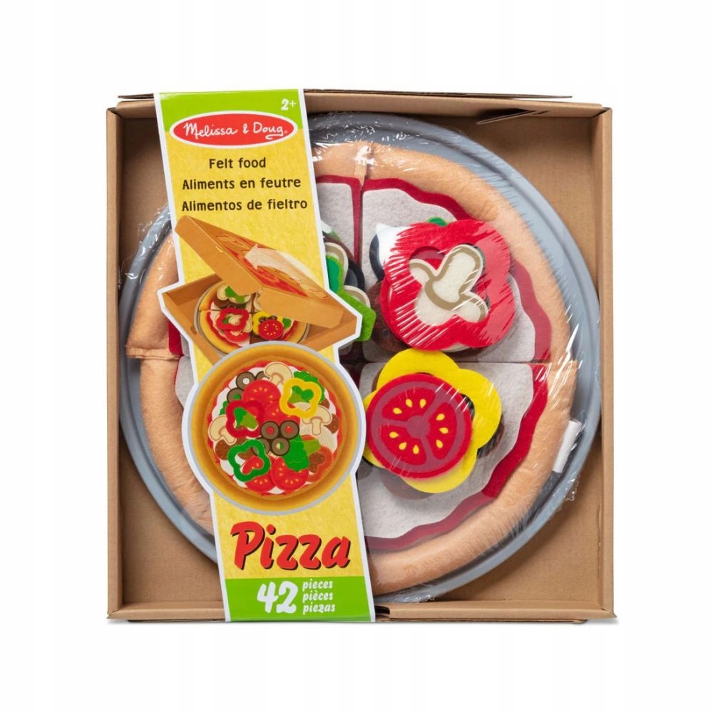 Melissa & Doug Filcowa pizza z dodatkami w kartonowym pudełku