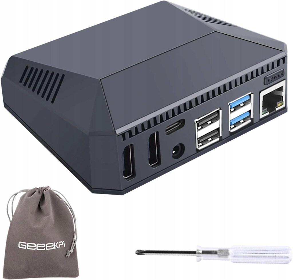 GeeekPi Argon One Raspberry Pi 4 Obudowa aluminiowa z wentylatorem