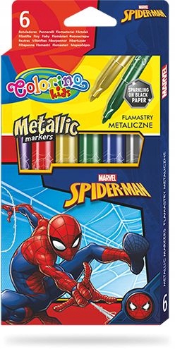 Flamastry metaliczne Colorino Kids 6 kolorów Spide