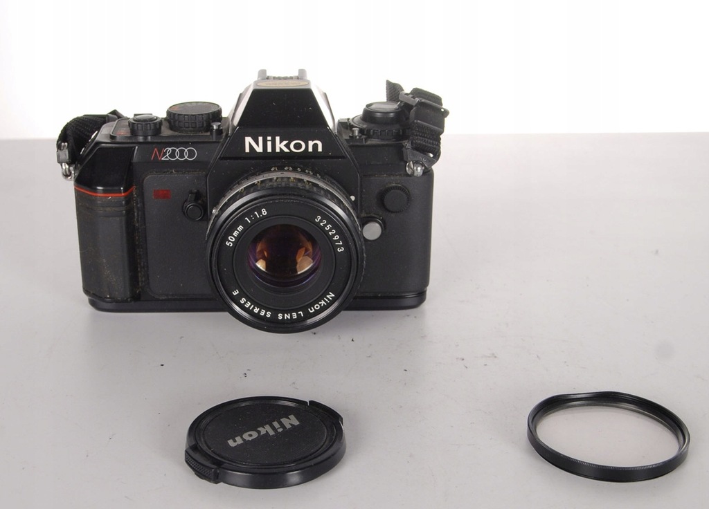 APARAT NIKON N2000 Nikon Lens Series E 50 mm 1.8 13889686198