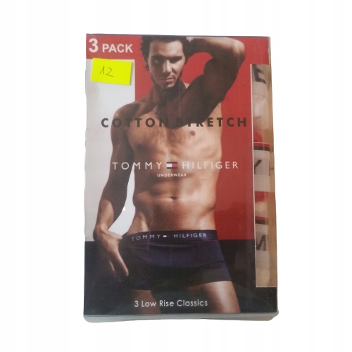 12 Bokserki majtki TOMMY HILFIGER 3 pack roz.M