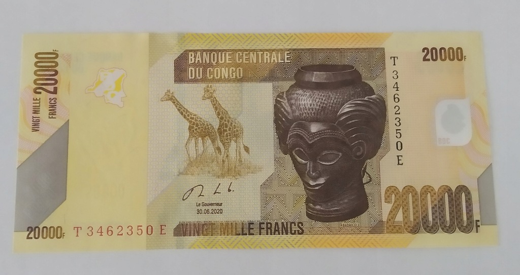 Kongo 20000 franks 2020 UNC