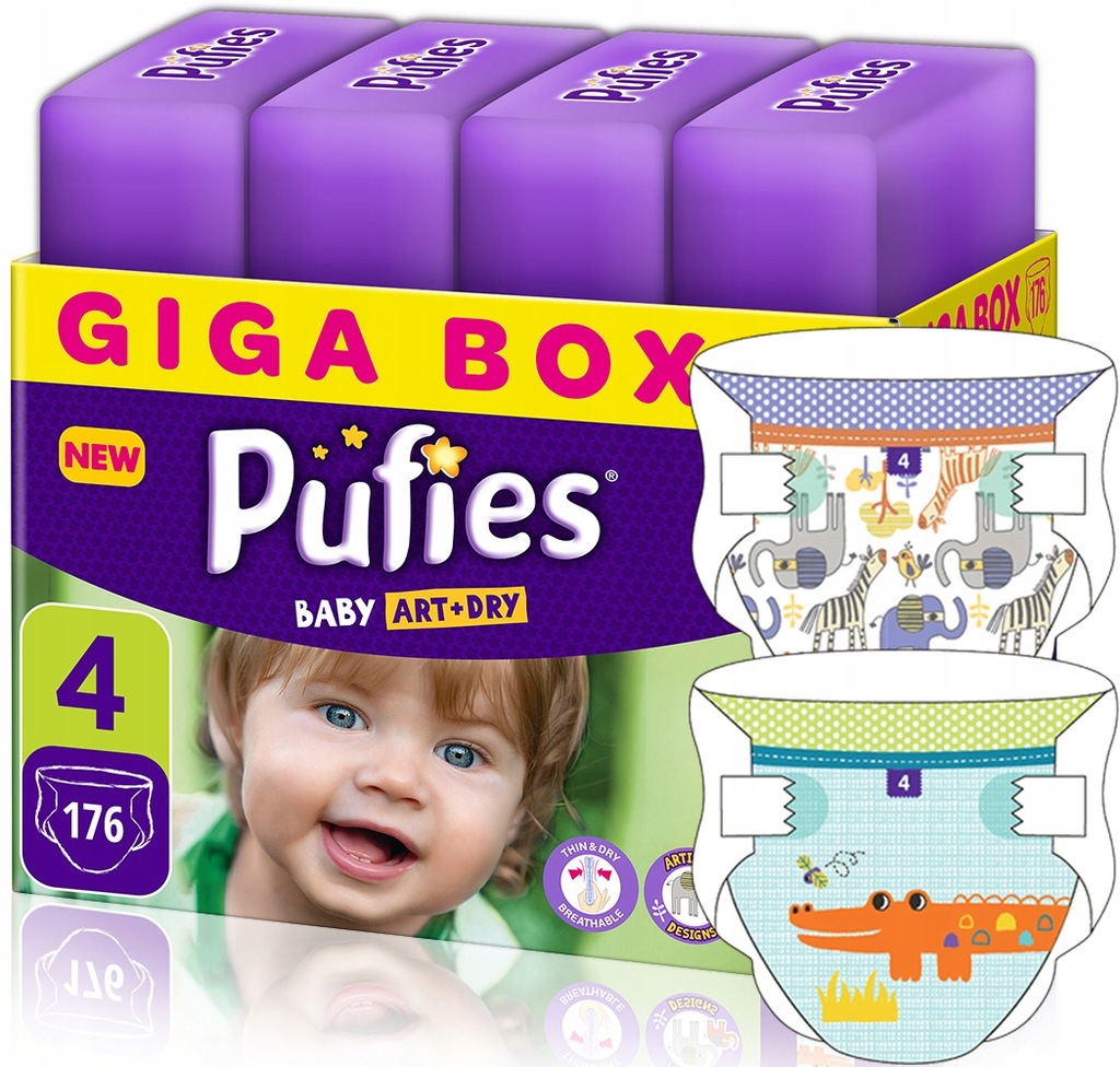 PUFIES PIELUSZKI ART&DRY 4 MAXI GIGA BOX 176