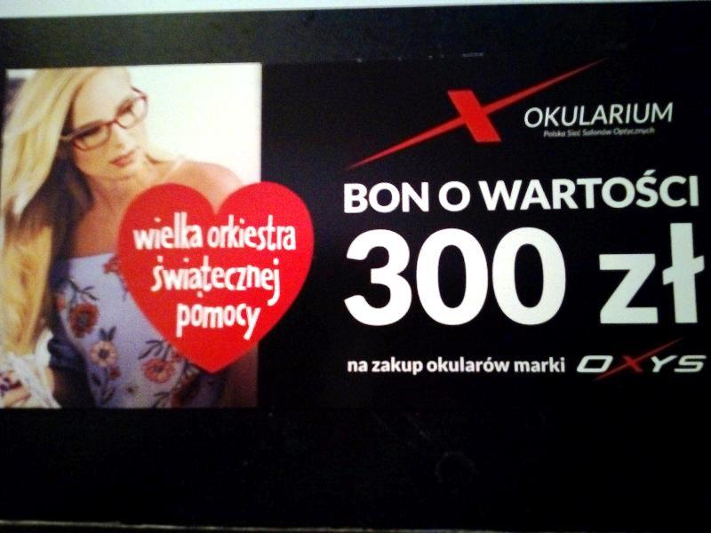 Bon o wartości 300 zl od Okularium