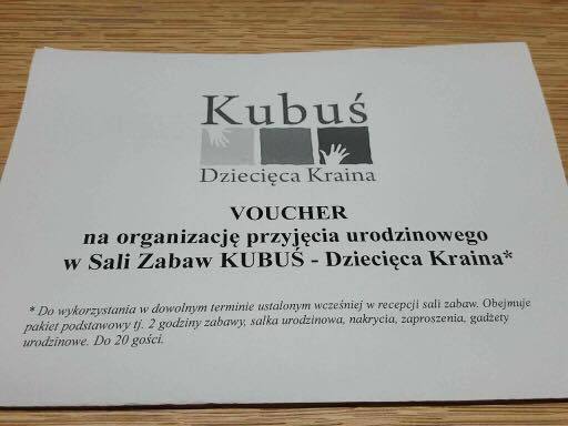 Voucher na organizację przyjęcia urodzinowego