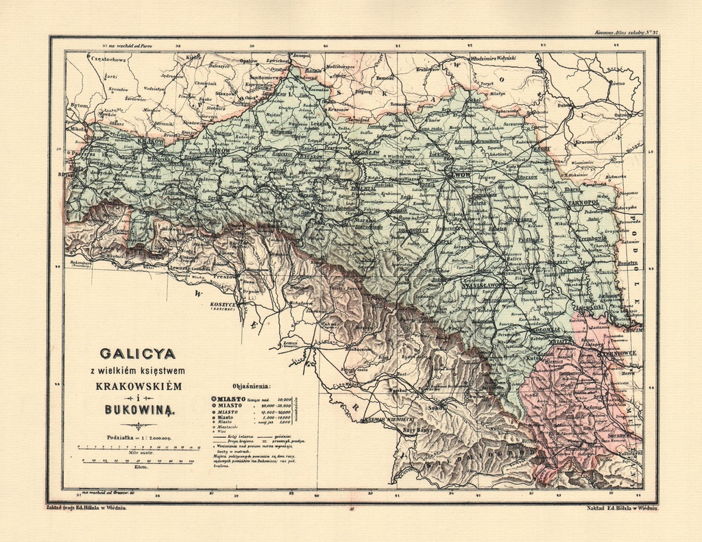 GALICJA BUKOWINA KRAKÓW PRZEMYŚL STRYJ LWÓW 1896r.