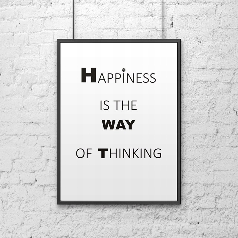 Plakat dekoracyjny 50x70 cm HAPPINESS IS THE WAY O