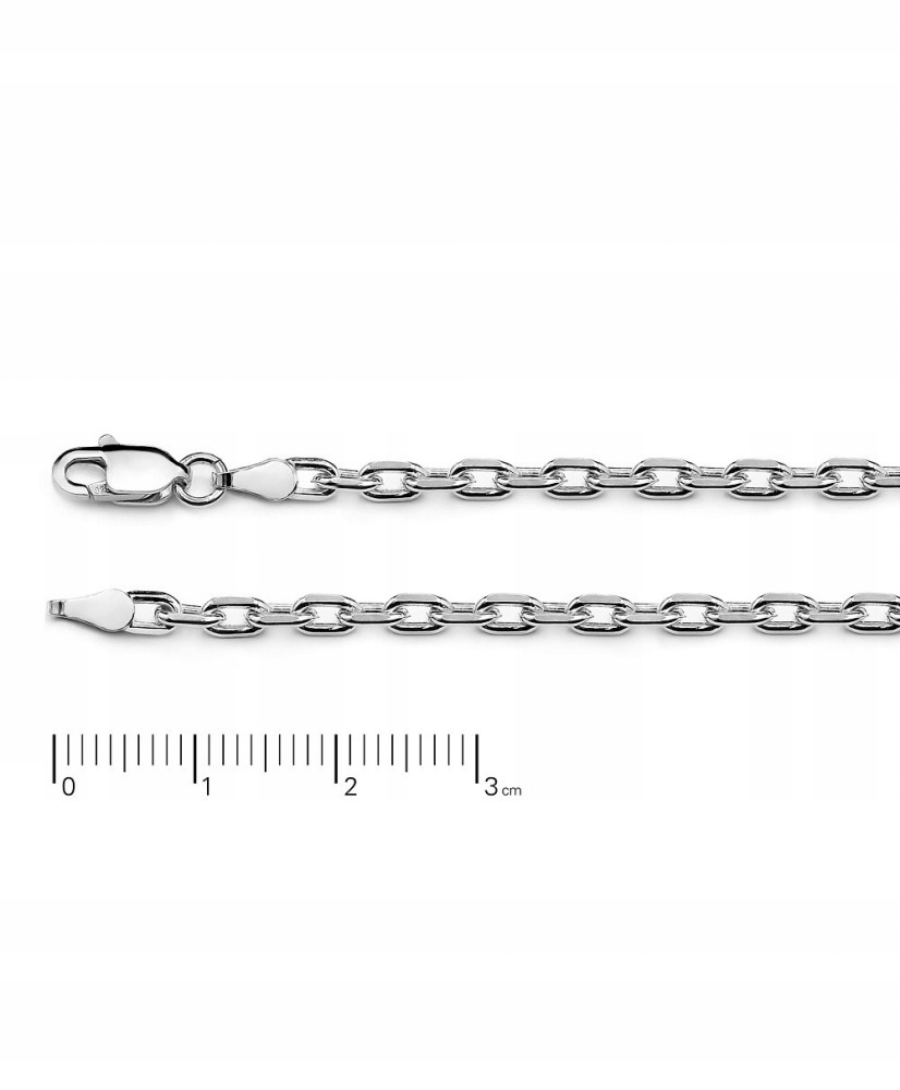 Srebrny łańcuszek ankier do wisiorka pr 925 80 cm