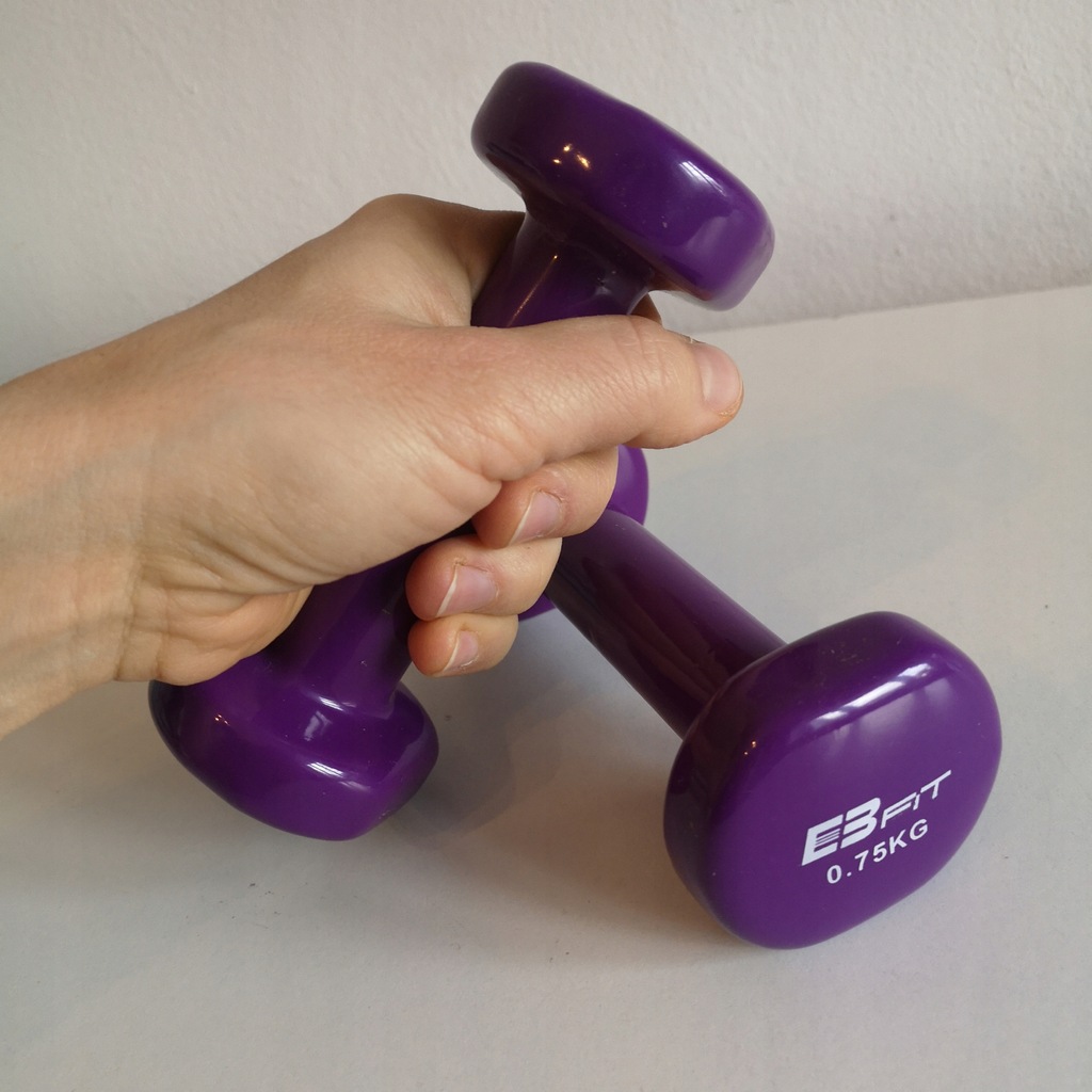 EB FIT hantla winylowa 0,75 KG hantelki ciężarki komplet 2 szt