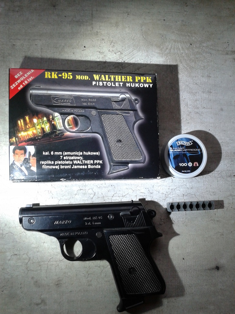 Pistolet Marko RK-95 Walther PPK 6mm hukowy Poland