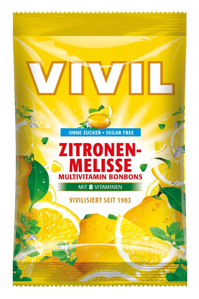 Cukierki Vivil cytryna z melisą 120g z Niemiec