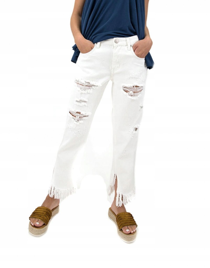 09G094 GLAMOROUS__MJ1 SPODNIE JEANS PRZETARCIA__M