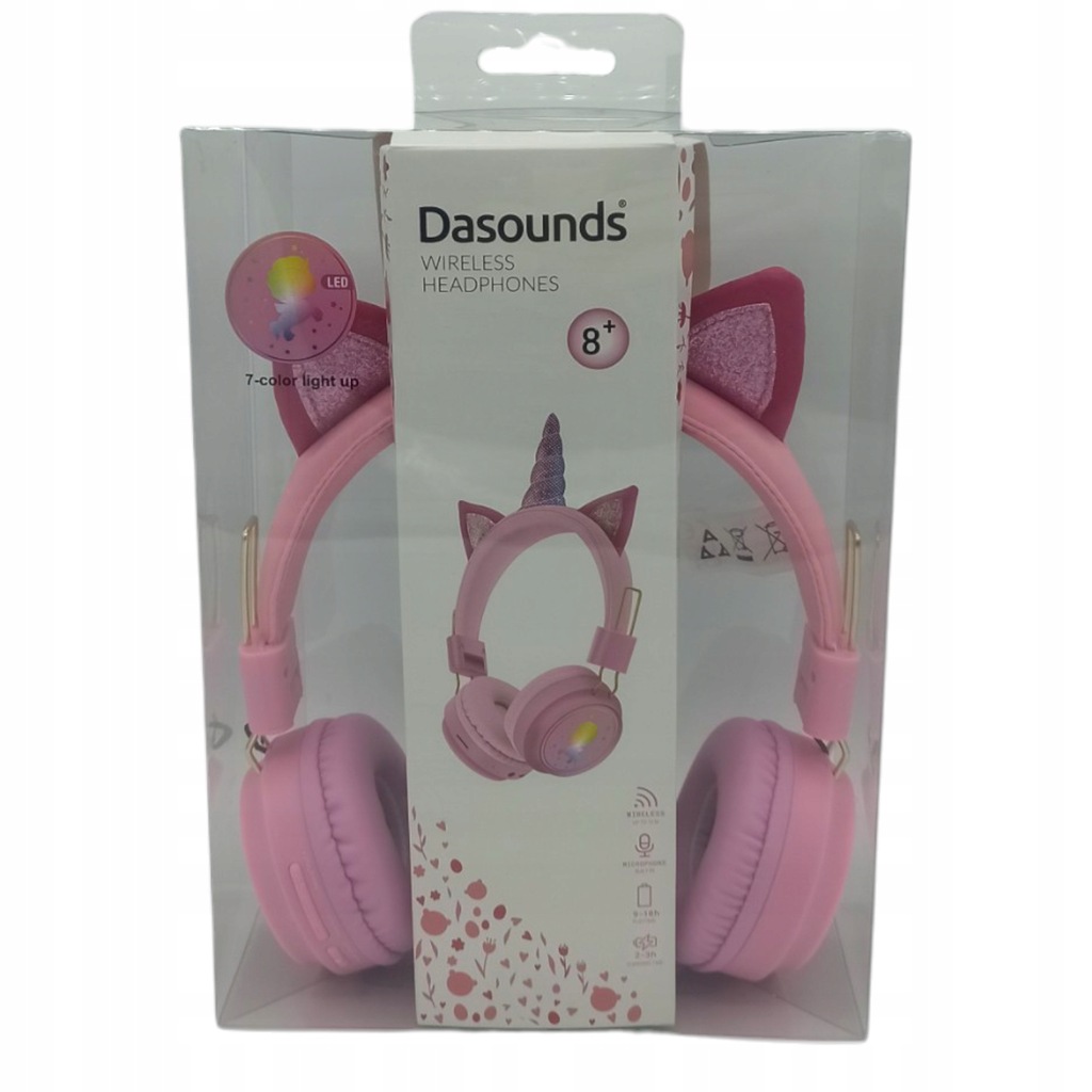 Słuchawki bezprzewodowe LED kocie uszami Dasounds
