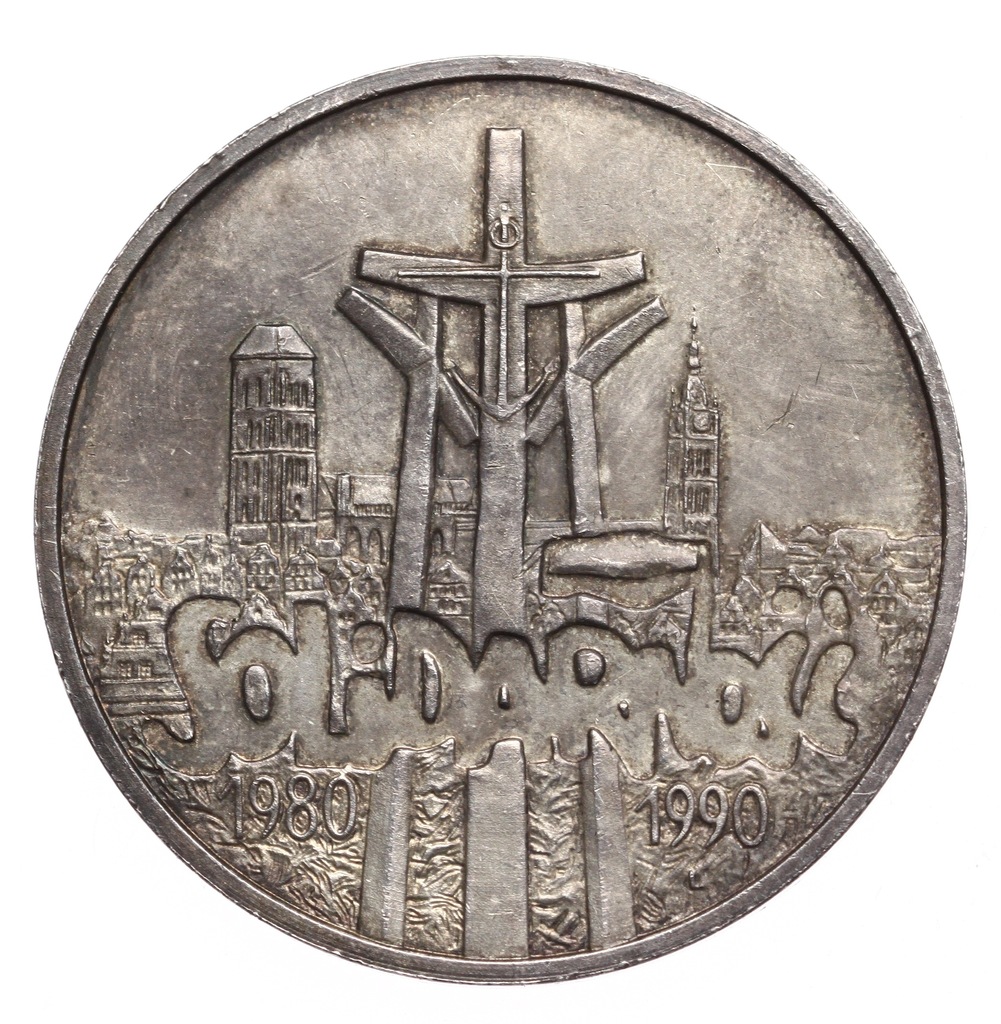100.000 złotych 1990 Solidarność uncja srebra (1)