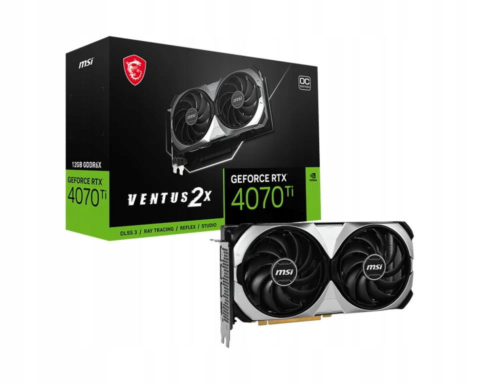 MSI VENTUS GEFORCE RTX 4070 TI 2X 12G OC karta graficzna NVIDIA 12 GB GDDR6