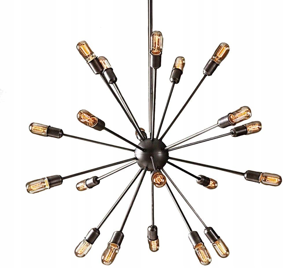 ŻYRANDOL/LAMPA WISZĄCA 20 ŚWIATEŁ RETRO STYL METAL