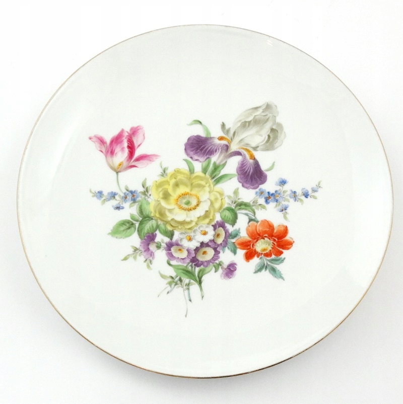 PATERA MIŚNIA MEISSEN W KWIATY 25,5 cm