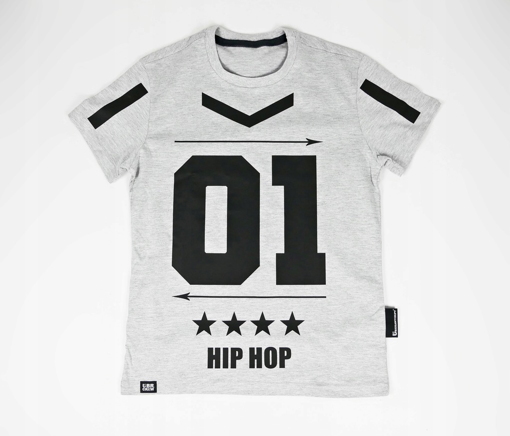 KOSZULKA SZARA 134 T-SHIRT DO TAŃCA HIP HOP DANCE