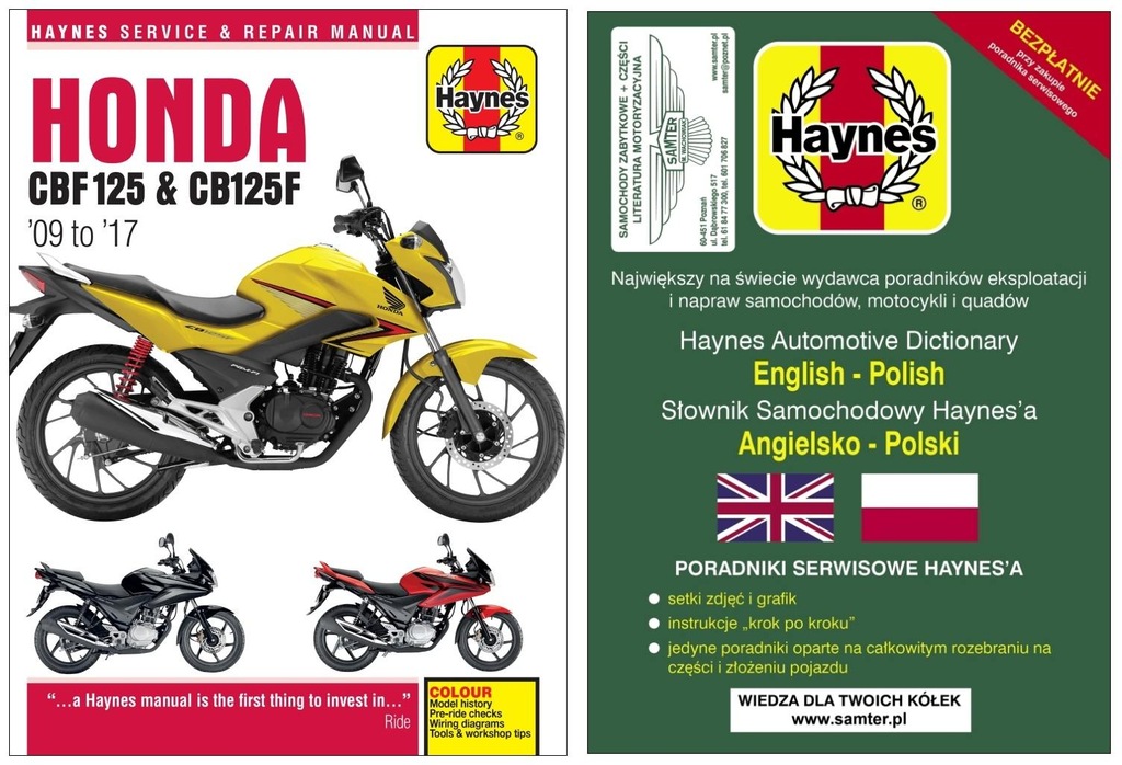 Honda CBF 125 CBF125F (200917) instrukcja Haynes